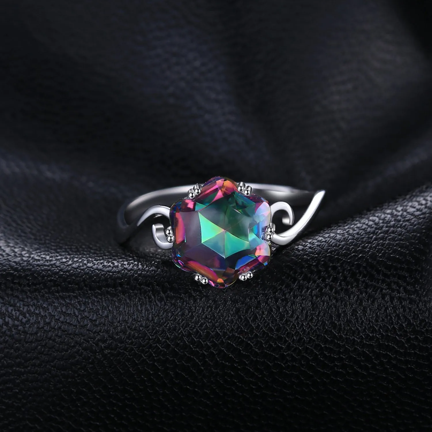 JewelryPalace Solitario 5.7ct Anello Argento Quarzo 14.5