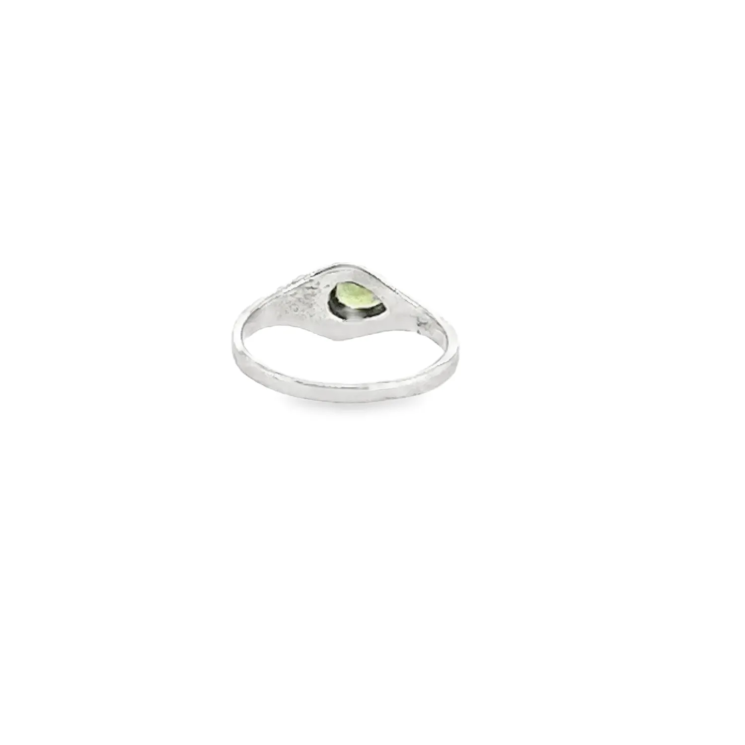 Victoria Jane Flower anello peridoto verde argento
