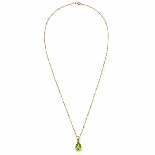 Victoria Jane Golden Pear Peridot collana oro 9ct pera