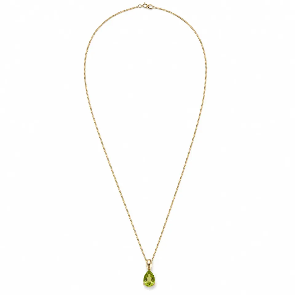 Victoria Jane Golden Pear Peridot collana oro 9ct pera