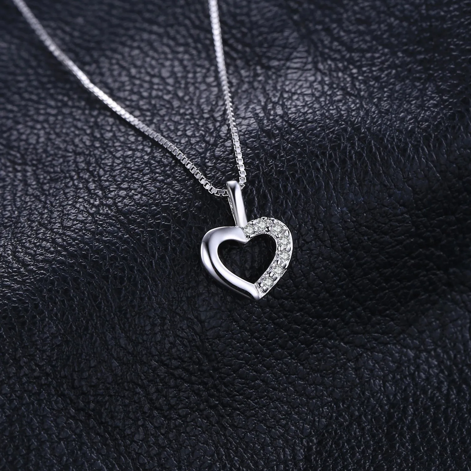 JewelryPalace Cuore collana argento ciondolo zirconia 43cm