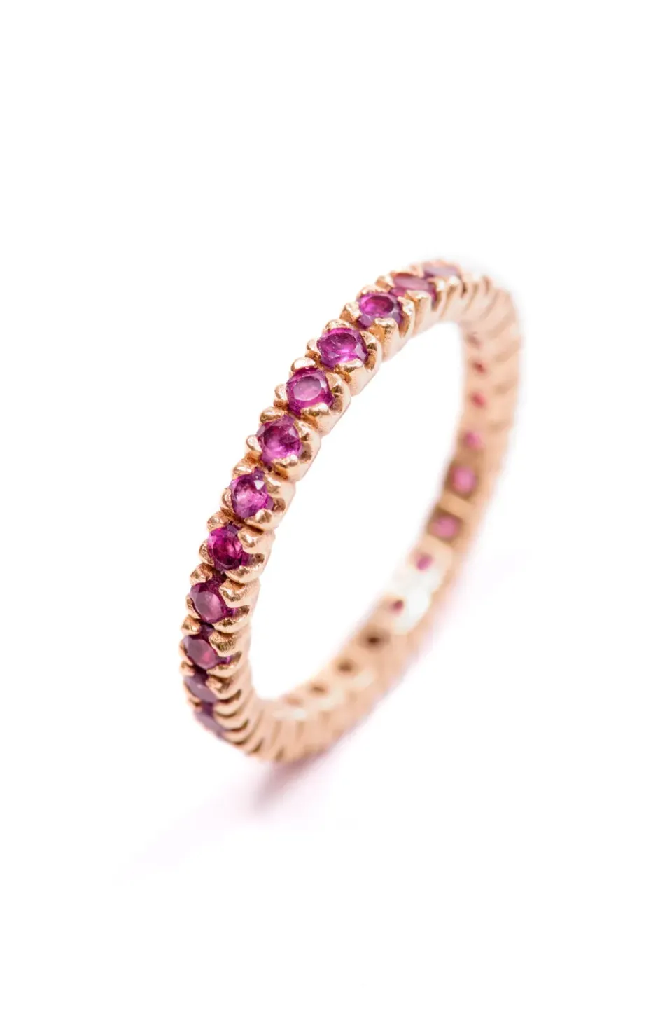 Flor Rubaja Classic Senza Fine anello oro 9kt rodolite