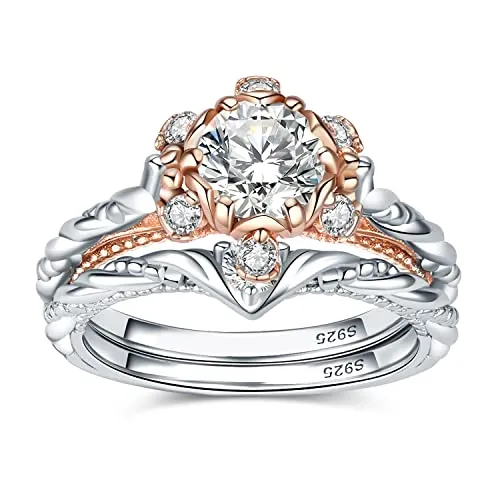 JewelryPalace Infinito Cuore anello argento zirconia oro rosa