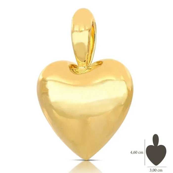 Gioielli Celiento pendente cuore oro giallo 18Kt ciondolo