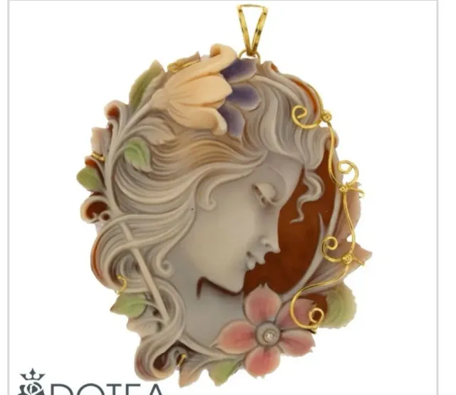 Gioielli Celiento Conchiglia Pendente Oro 18kt Sardonica Bril