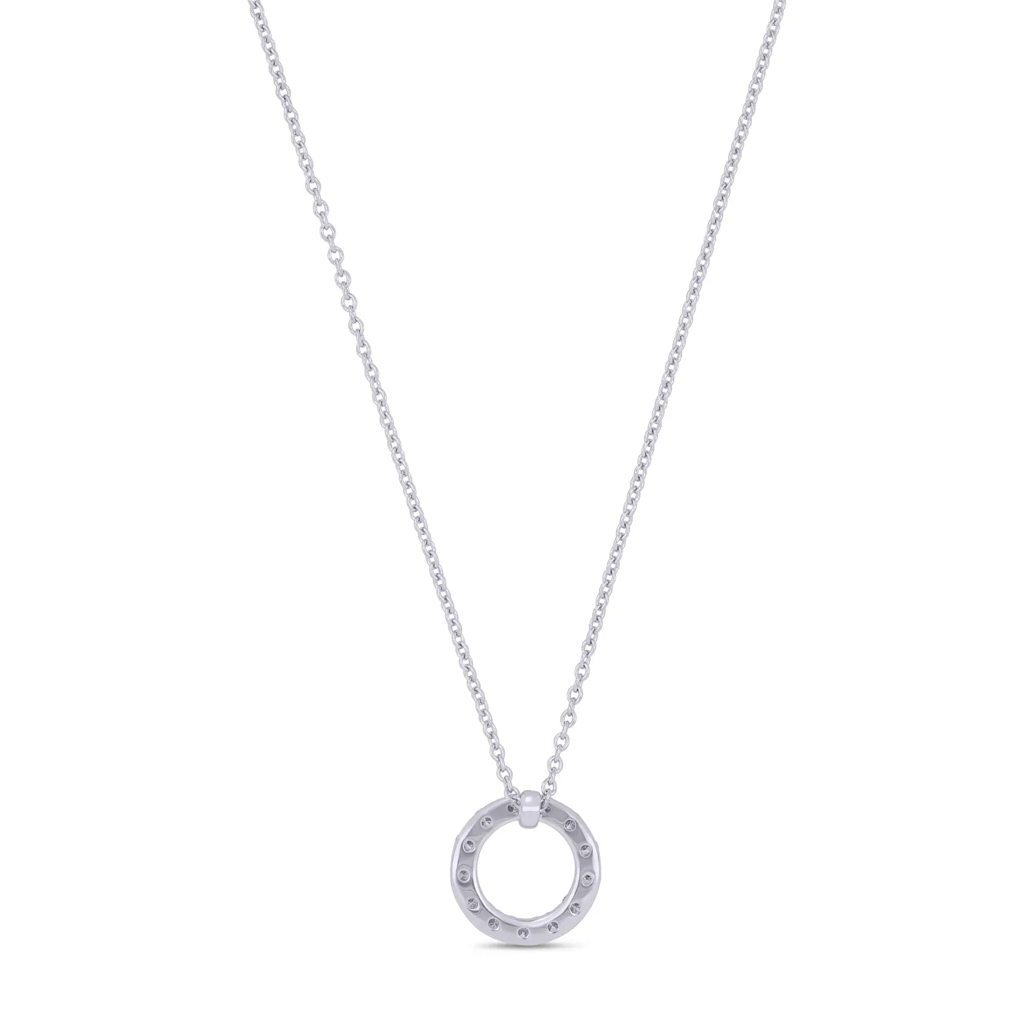 Roberto Coin Tiny Treasure Cerchio collana oro bianco diamanti
