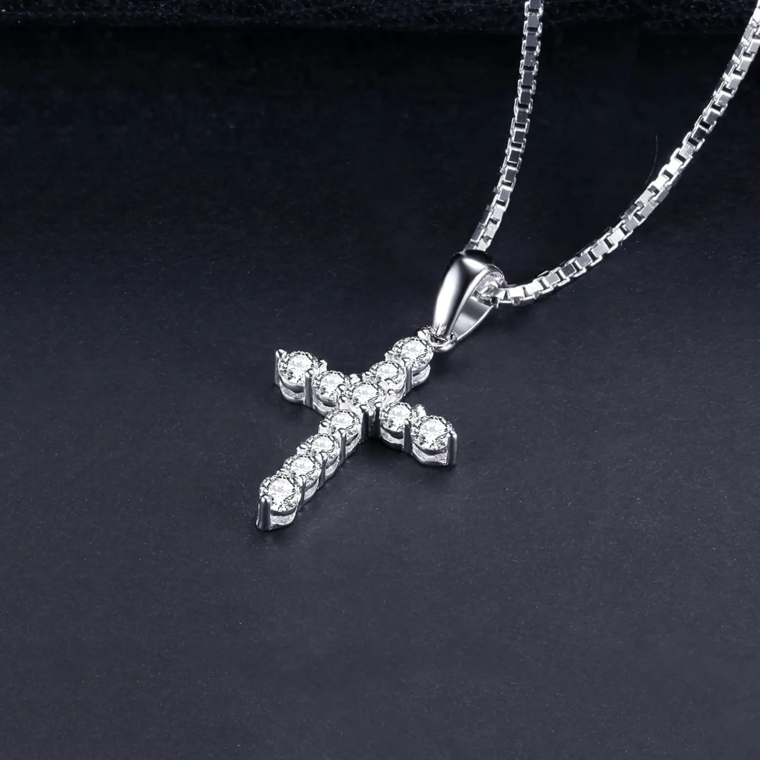 JewelryPalace 0.7ct collana croce argento 45cm zirconia