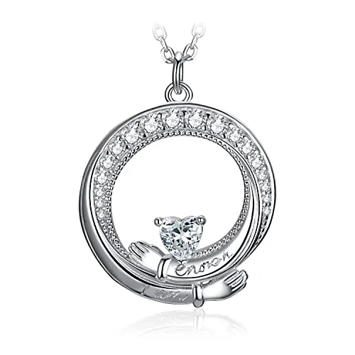 JewelryPalace Claddagh I am enough collana argento cuore 45cm