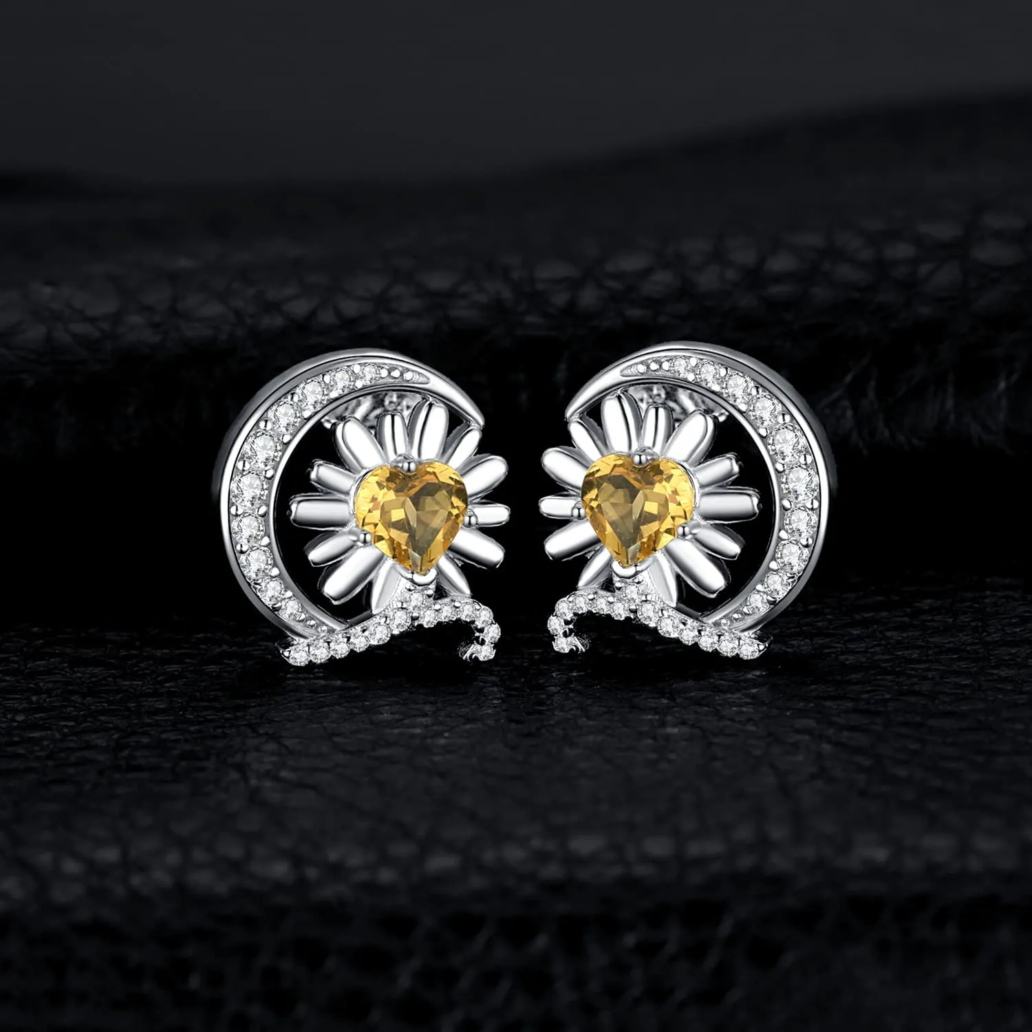 JewelryPalace Margherita orecchini argento 925 citrino lobo