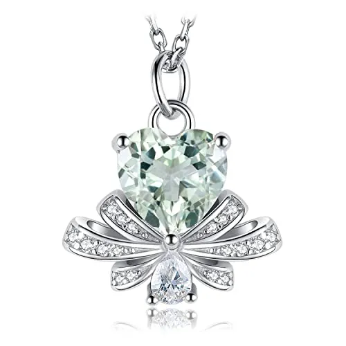 JewelryPalace Cuore 2.2ct Collana Argento Ametista Verde Pera