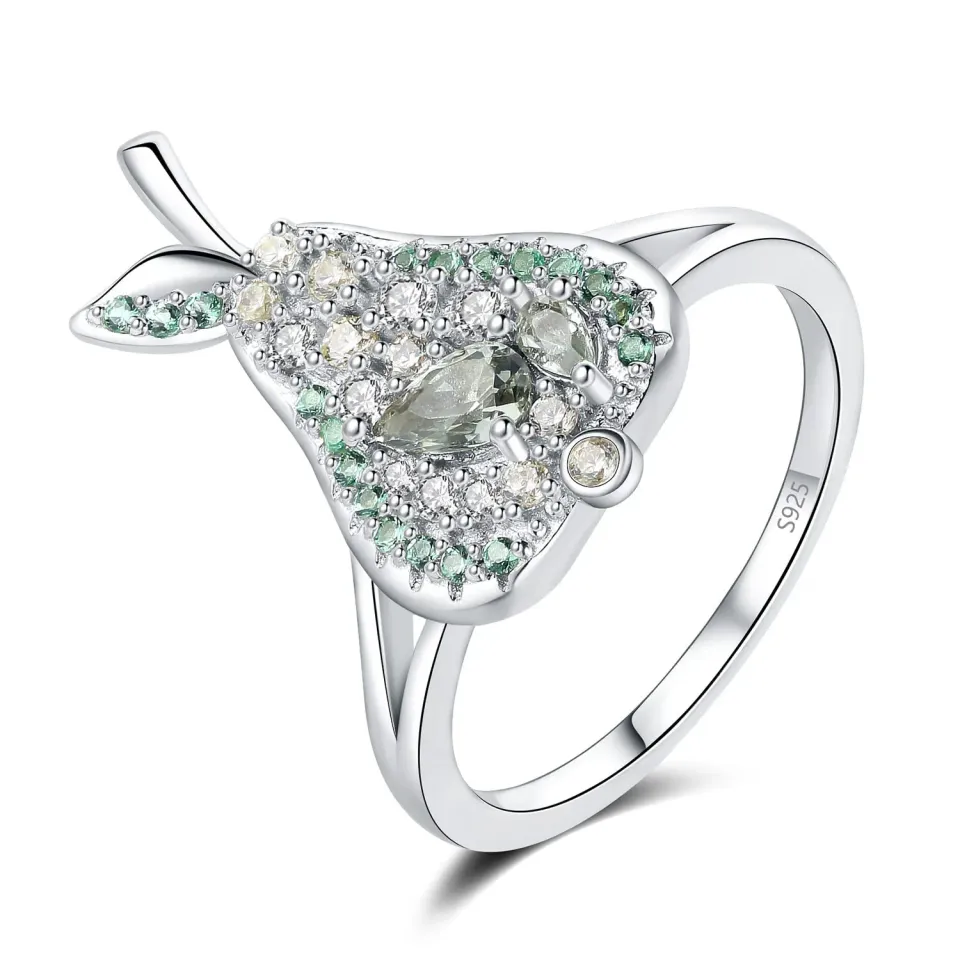 JewelryPalace Pera anello 1.1ct spinello verde goccia