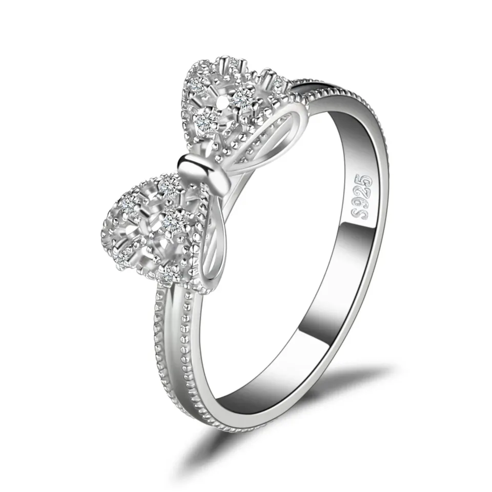 JewelryPalace Nodo anello farfalla argento zirconi