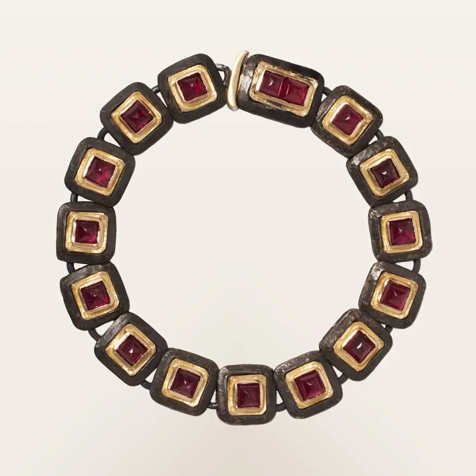 Alfredo Correnti A&C Bracciale Rubini Double Face Quadrato