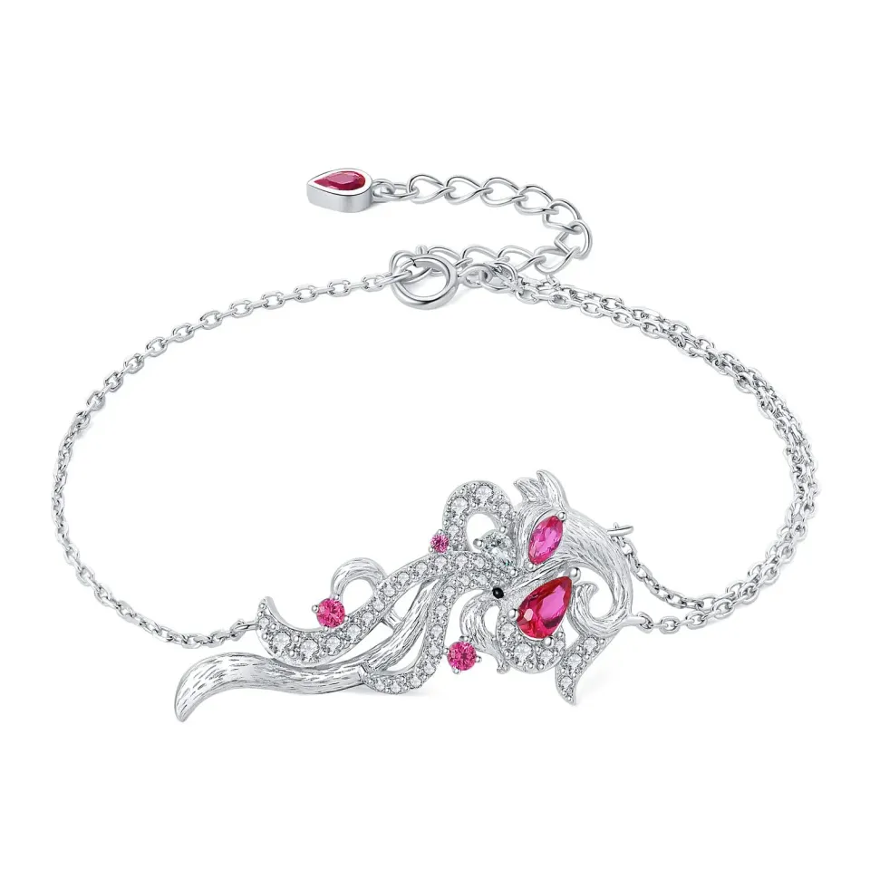 JewelryPalace Volpe Nove Code 1.09ct bracciale argento rubino