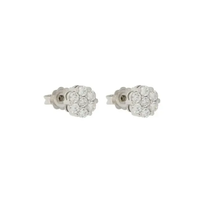 Gioielli Celiento Orecchini donna oro bianco 18kt zaffiri