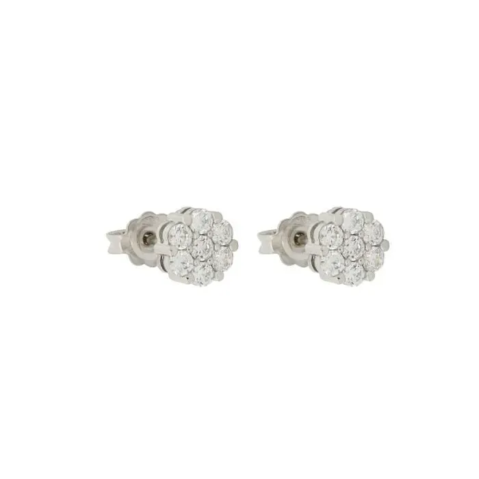 Gioielli Celiento Orecchini donna oro bianco 18kt zaffiri