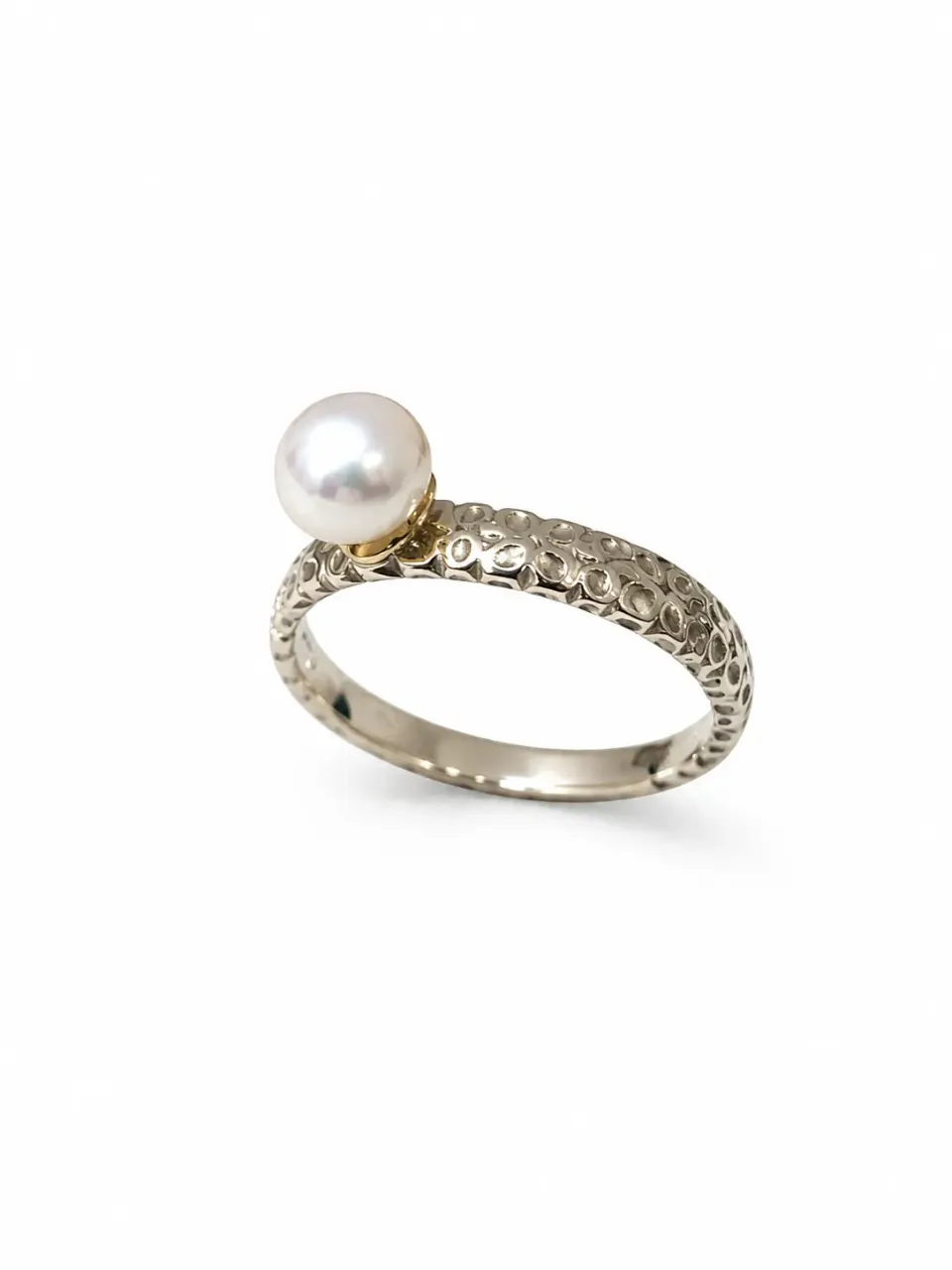 Victoria Jane Whole Pearl anello perla argento