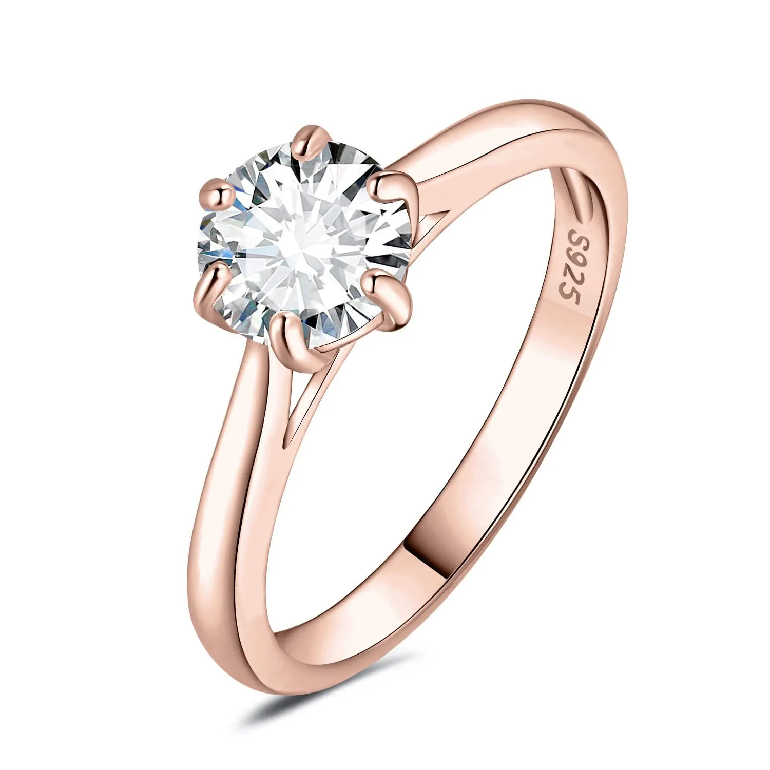 JewelryPalace Classico Solitario 1.0ct anello argento fidanzamento