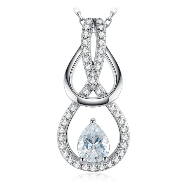 JewelryPalace Infinito 2.6ct collana argento 925 zirconia goccia