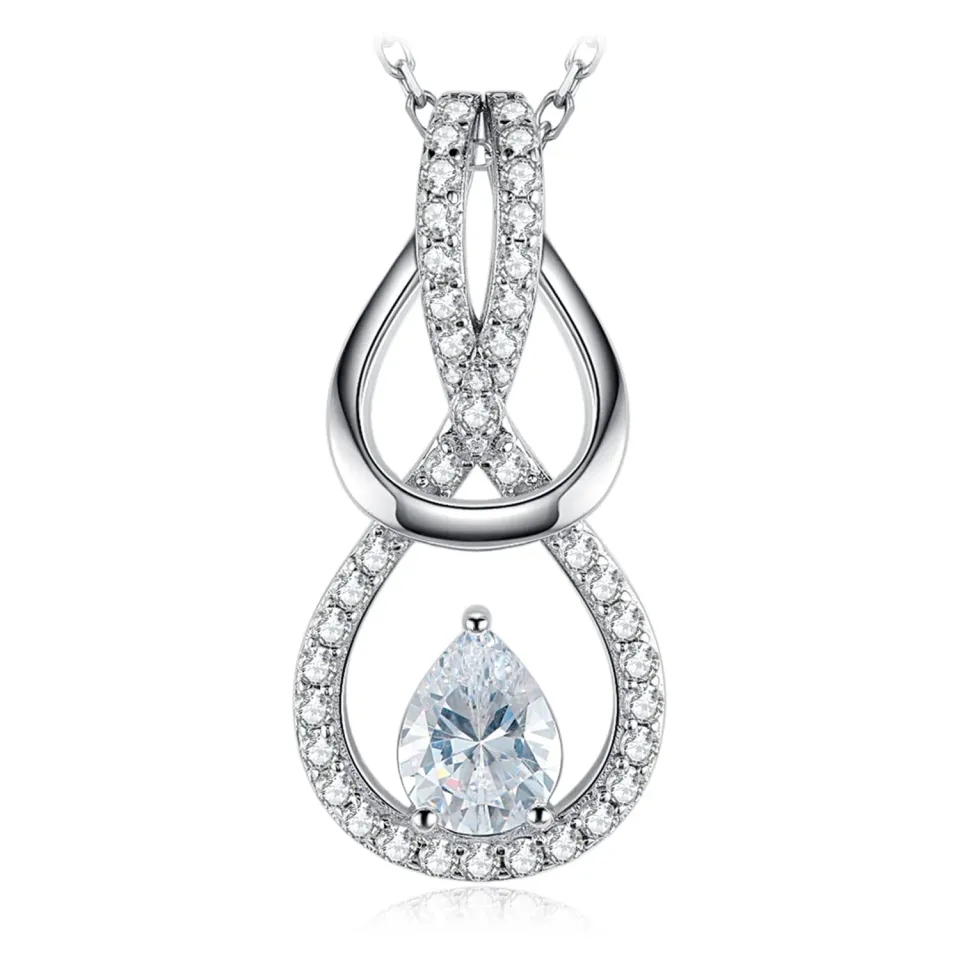 JewelryPalace Infinito 2.6ct collana argento 925 zirconia goccia