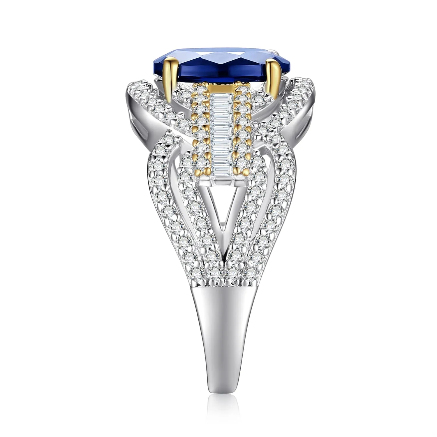 JewelryPalace Infinito anello promessa argento zaffiro blu