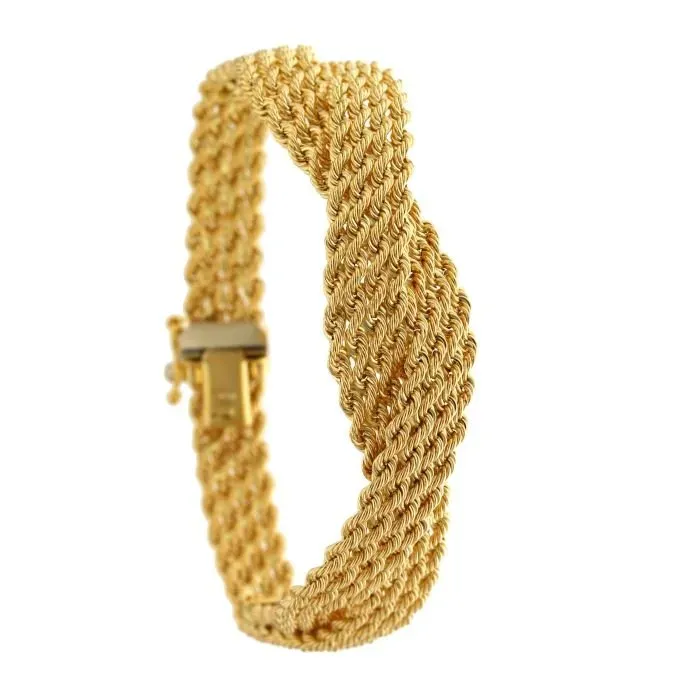Gioielli Celiento Fune bracciale oro giallo 18kt donna