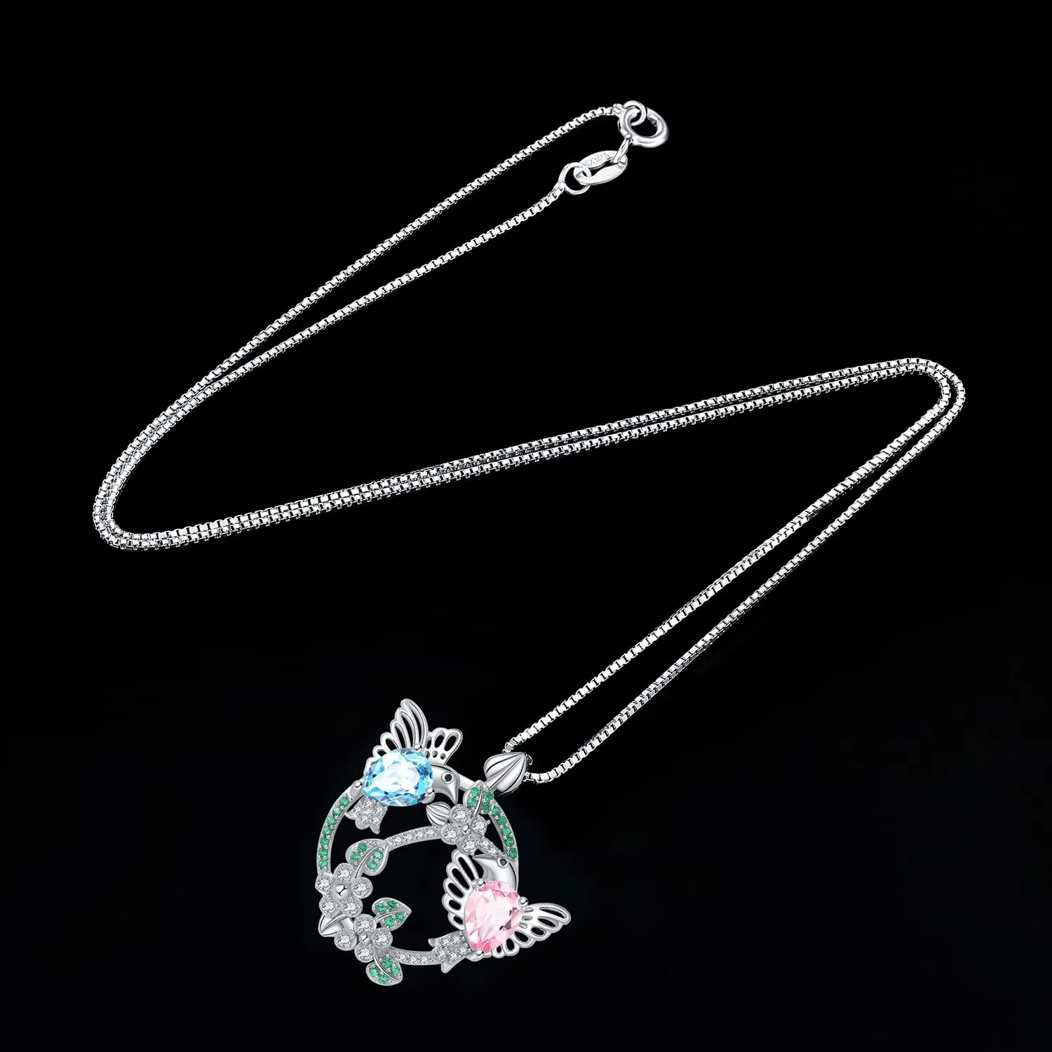 JewelryPalace Colibrì 3.2ct collana ciondolo topazio pera 45cm
