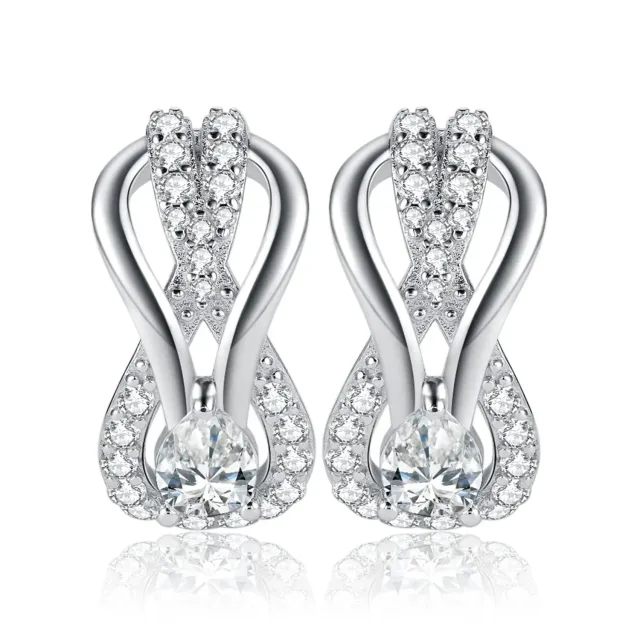 JewelryPalace Infinito Pera orecchini argento zirconia 2.4ct