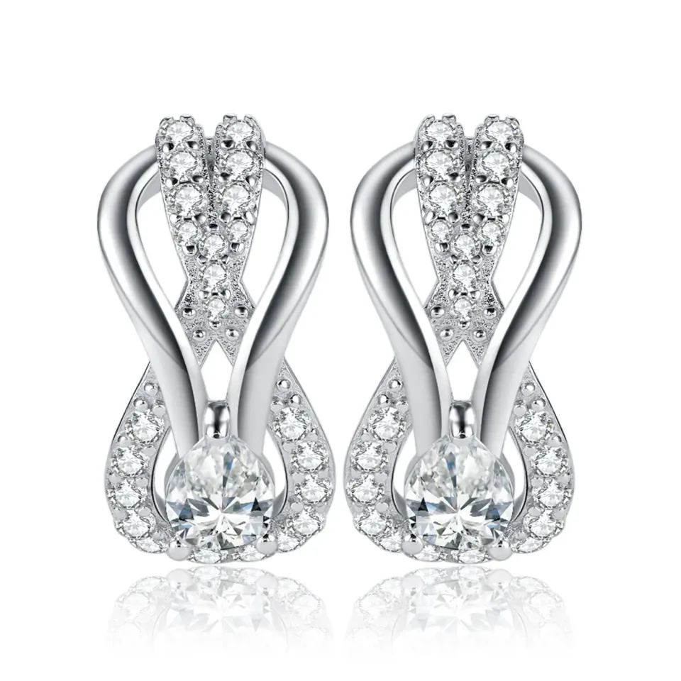 JewelryPalace Infinito Pera orecchini argento zirconia 2.4ct