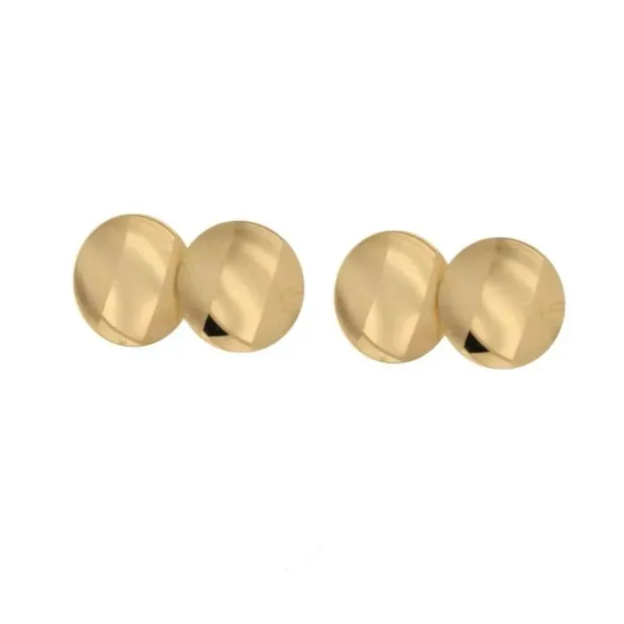 Gioielli Celiento gemelli uomo oro giallo 18Kt lastra
