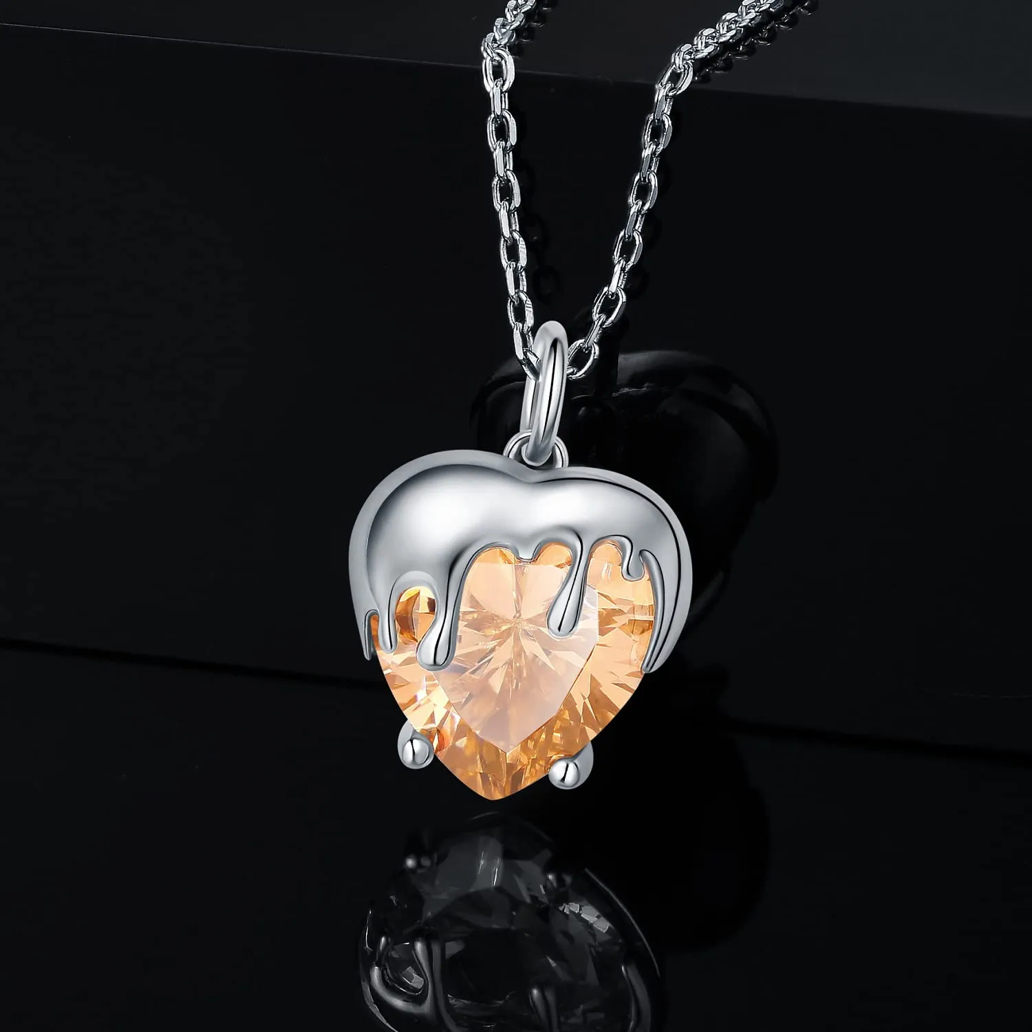 JewelryPalace Ape 11ct Collana Argento Arancione 45cm