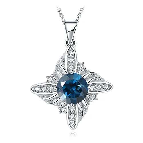 JewelryPalace Mulino a Vento 2.3ct collana topazio blu 45cm