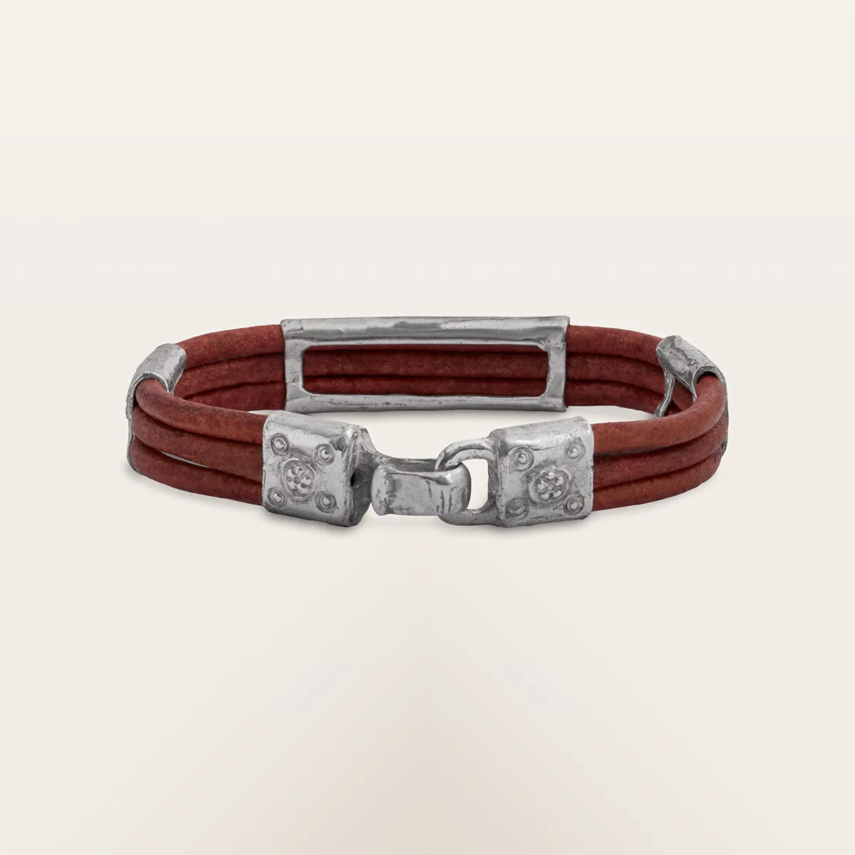 Alfredo Correnti Nesso Cuoio bracciale pelle marrone