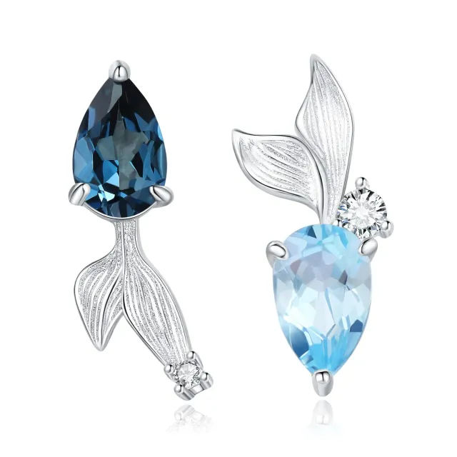 JewelryPalace Pesce 2ct Pera orecchini topazio Londra blu
