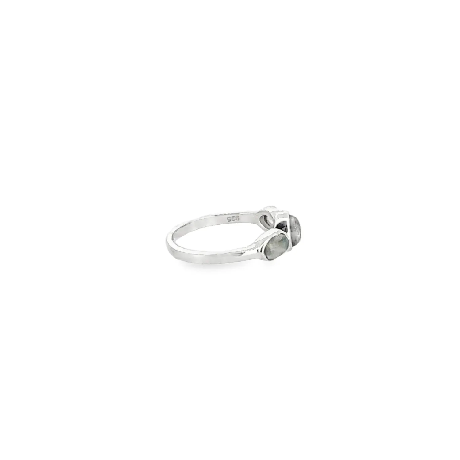 Victoria Jane Triple Moonstone anello argento 3 pietre