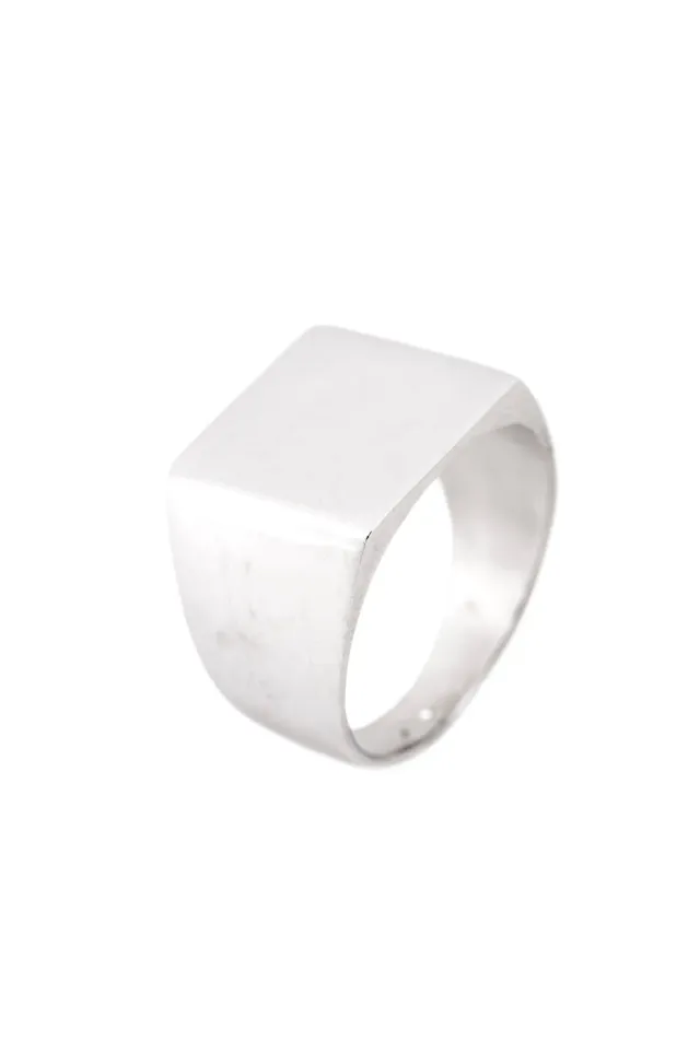 Flor Rubaja Rings Anello Scudo Quadrato argento misura 19