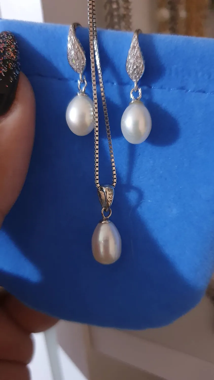 JewelryPalace Perle Acqua Dolce Orecchini Bottone Argento 6-10mm