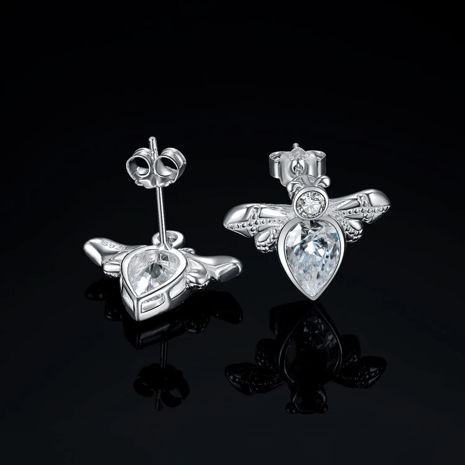 JewelryPalace Ape Pera orecchini argento 925 zirconia 3ct