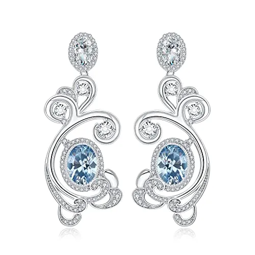 JewelryPalace Oceano Onda Mare 3.2ct orecchini argento azzurri