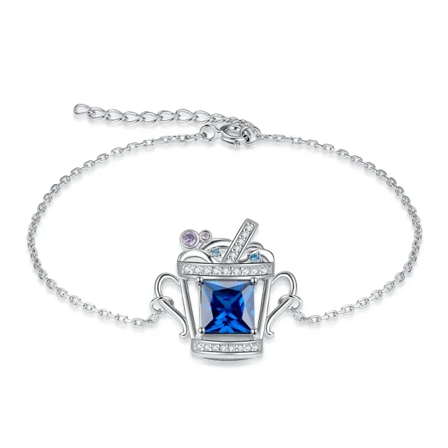 JewelryPalace Bevanda 5.86ct bracciale argento zirconia blu