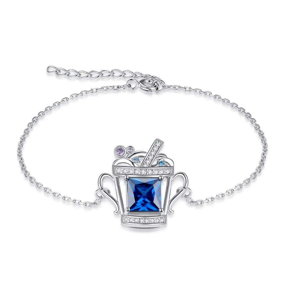 JewelryPalace Bevanda 5.86ct bracciale argento zirconia blu