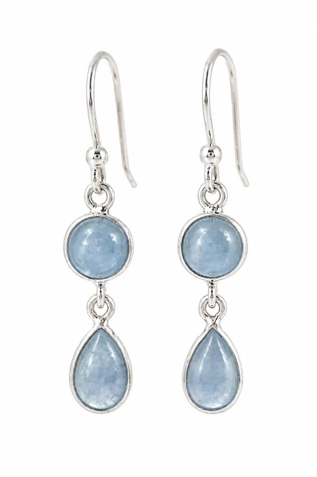 Victoria Jane Double Stone Drop orecchini argento ametista