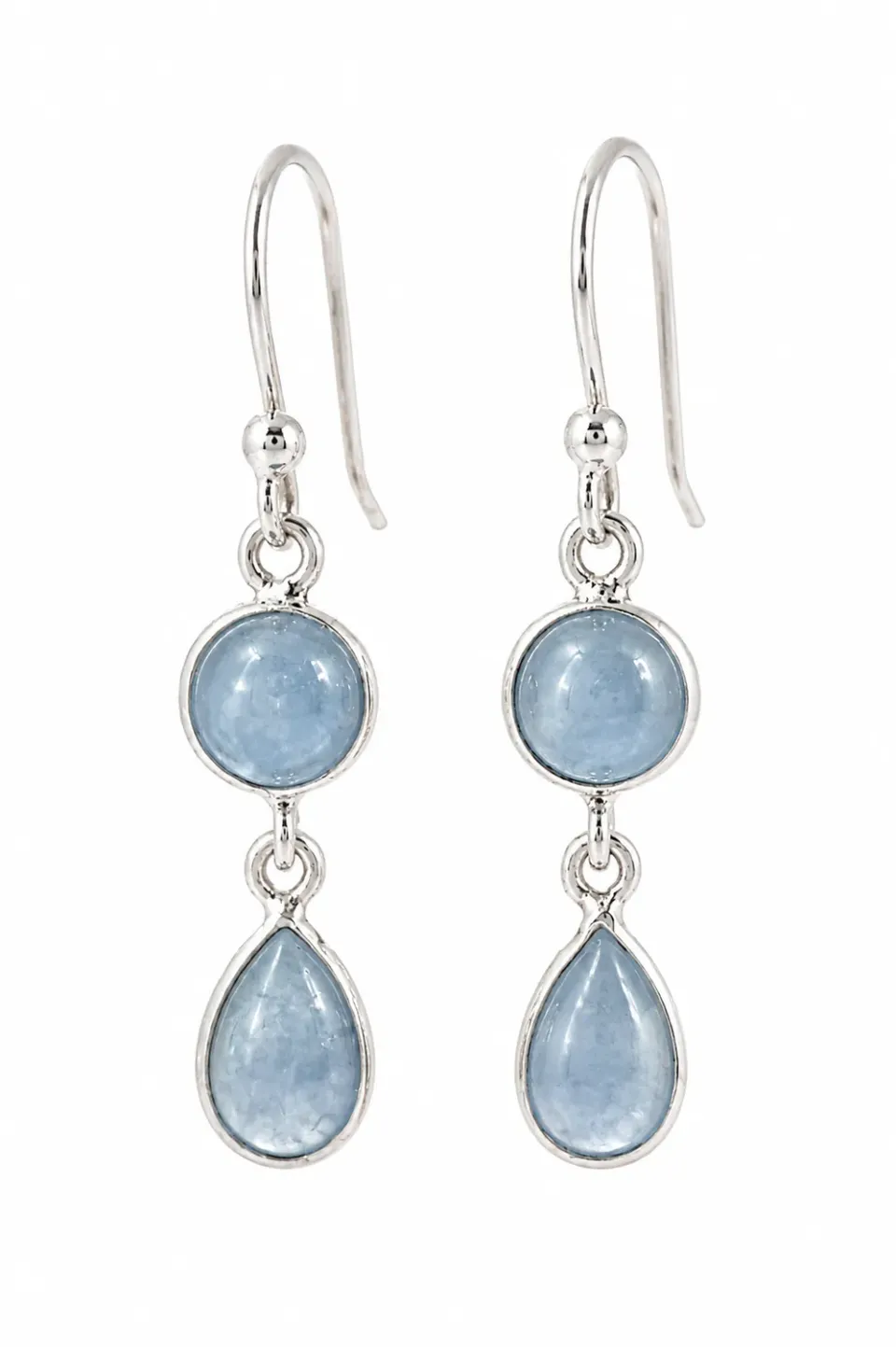 Victoria Jane Double Stone Drop orecchini argento ametista