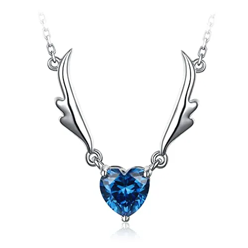 JewelryPalace Ali d'Angelo Cuore 1.5ct collana argento 45cm blu