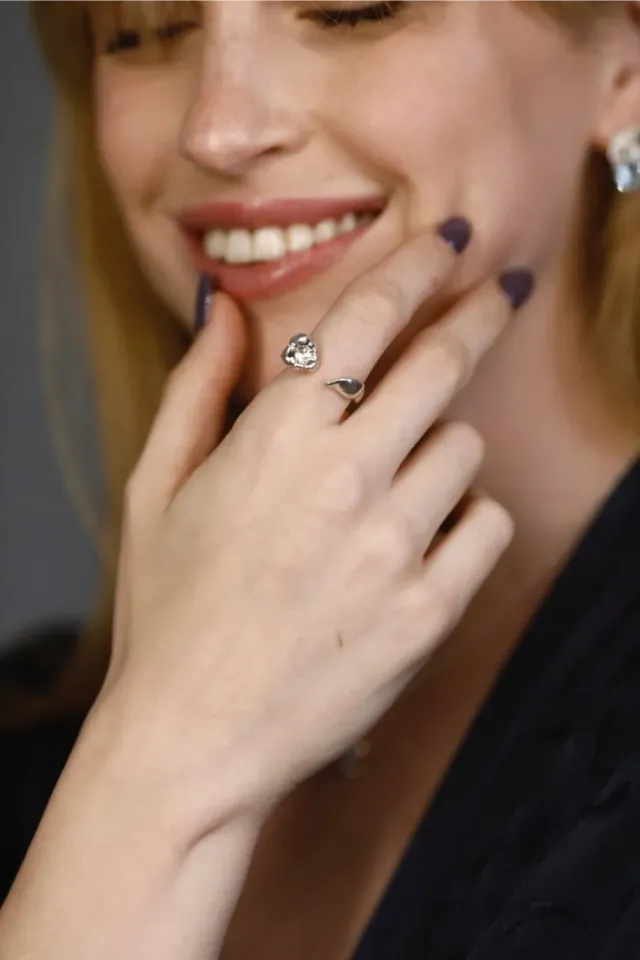 Flor Rubaja Flowers Earth anello regolabile argento