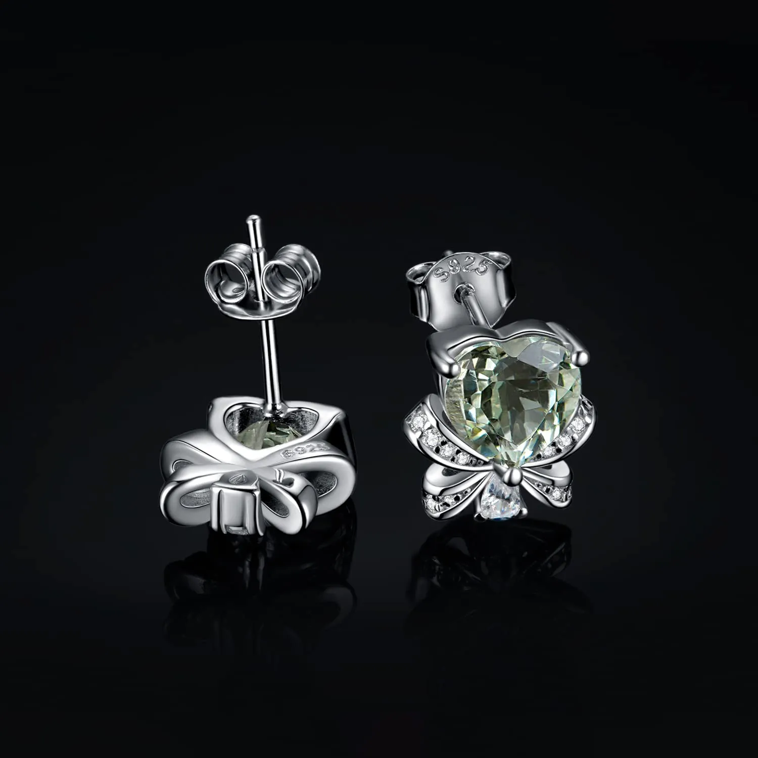 JewelryPalace Farfalla 2.8ct Orecchini Argento Verdi
