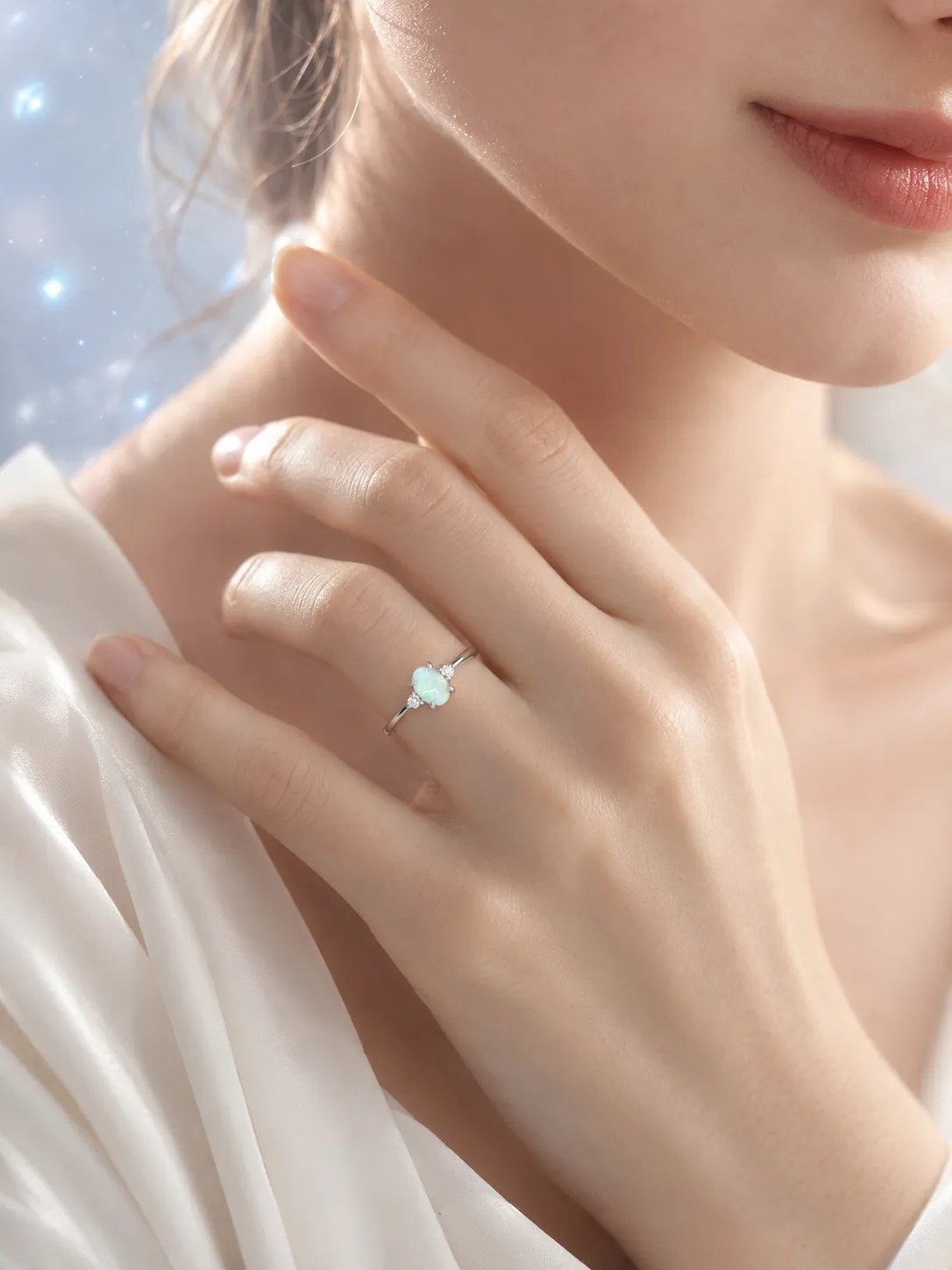 Victoria Jane Mythical Opal anello argento con opale