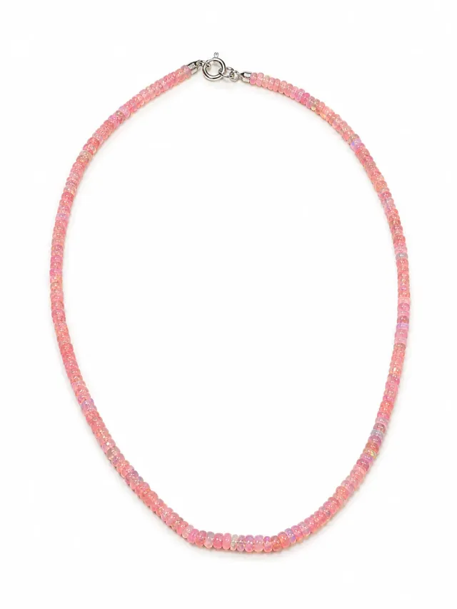 Victoria Jane Blush Opal collana perle opale rosa argento