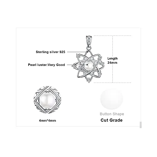 JewelryPalace Collana Galattico Perla Madreperla Argento 45cm