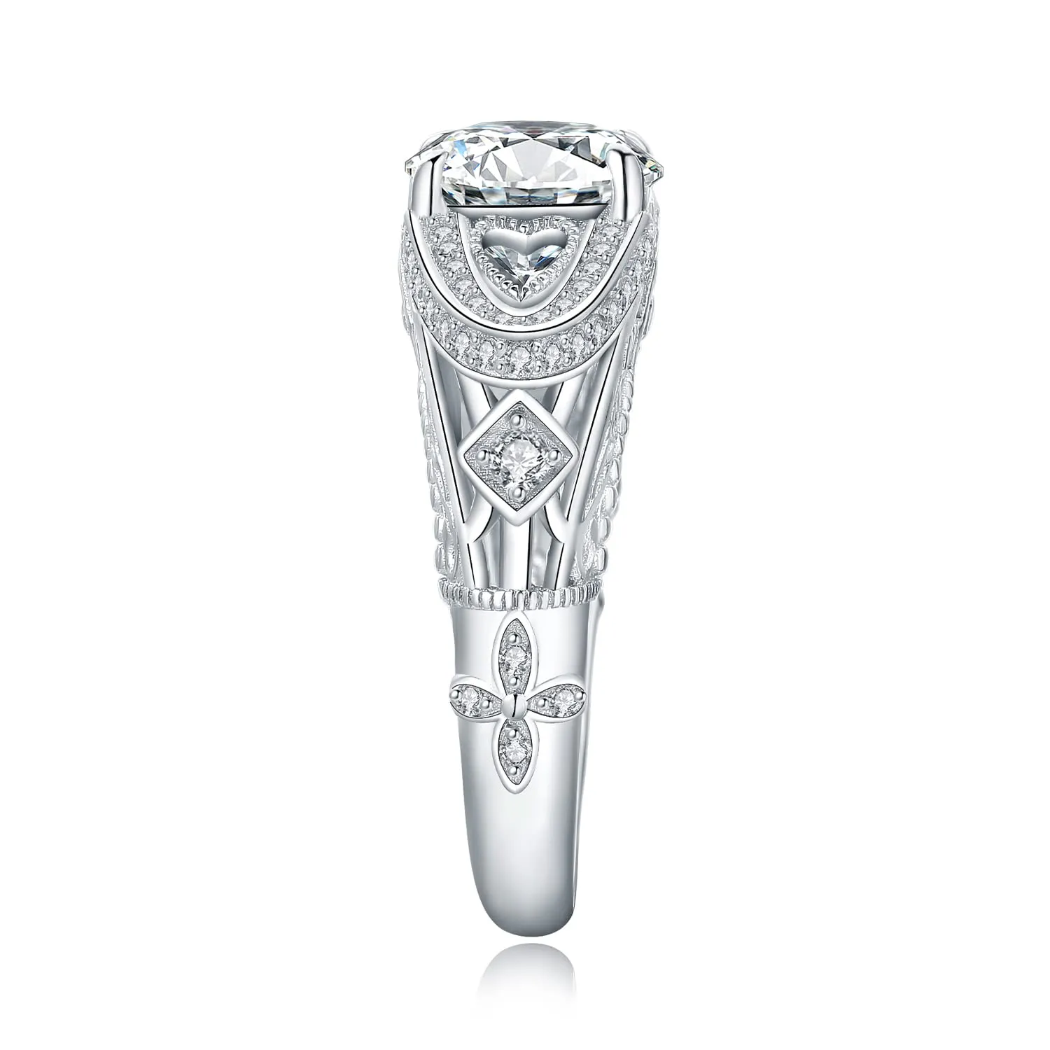 JewelryPalace Vintage 5.2ct anello cuore argento cuscino